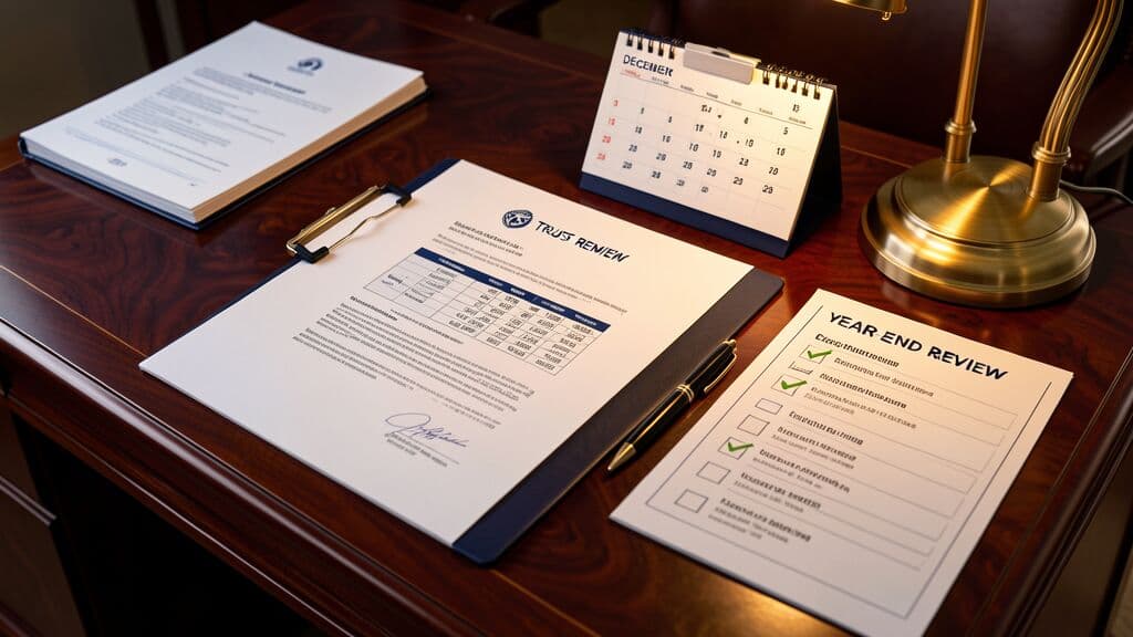 Year-end trust review minutes guide - trust review documents and legal reference